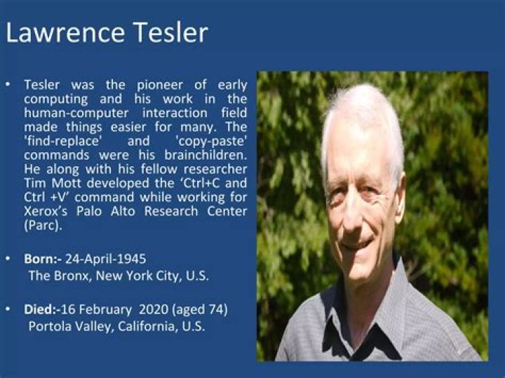 Larry Tesler: Computer scientist who invented cut, copy and paste dies at 74