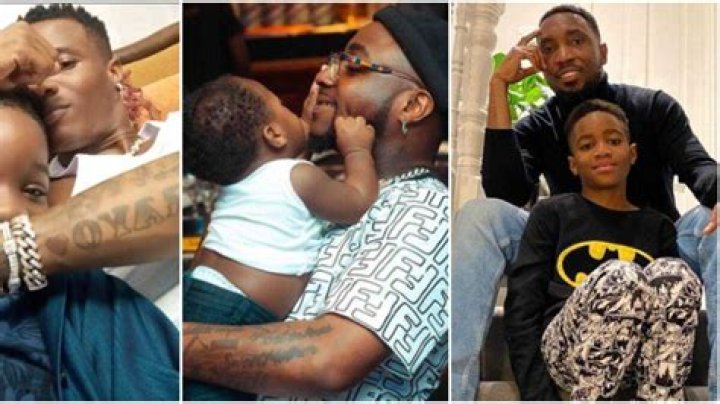 Daddy’s Boys: Beautiful Photos of Wizkid, Davido, Olamide, and 5 Others With Their Adorable Sons