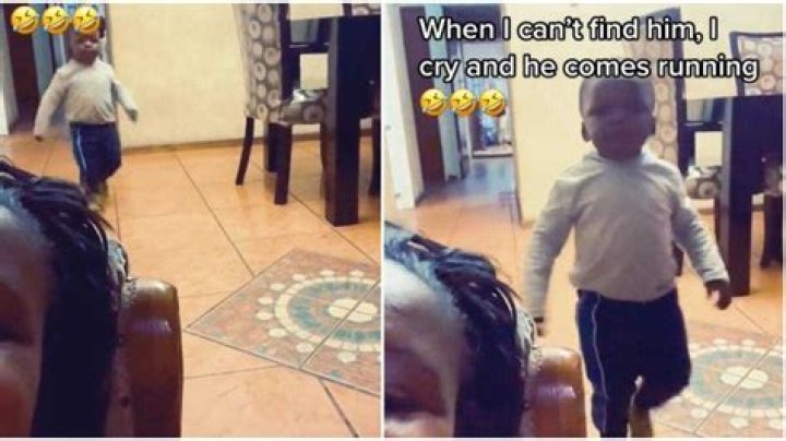 "He Came With Speed": Baby Boy Rushes into House After Hearing His Mum's Cry, Video of Wise Action Goes Viral