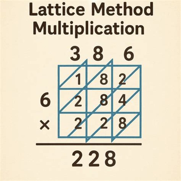 Lattice Math Multiply 876 and 986