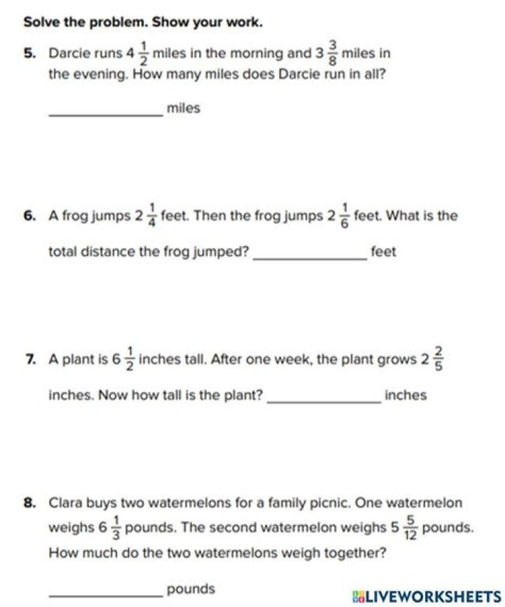 Numbers Word Problems Calculator