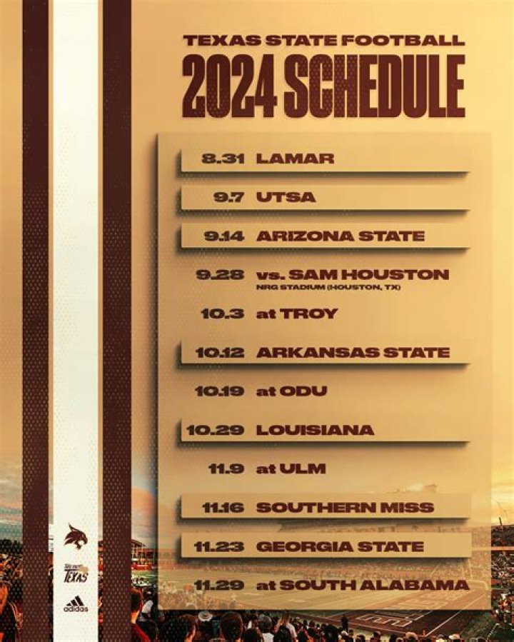 2023 Texas State Football Schedule