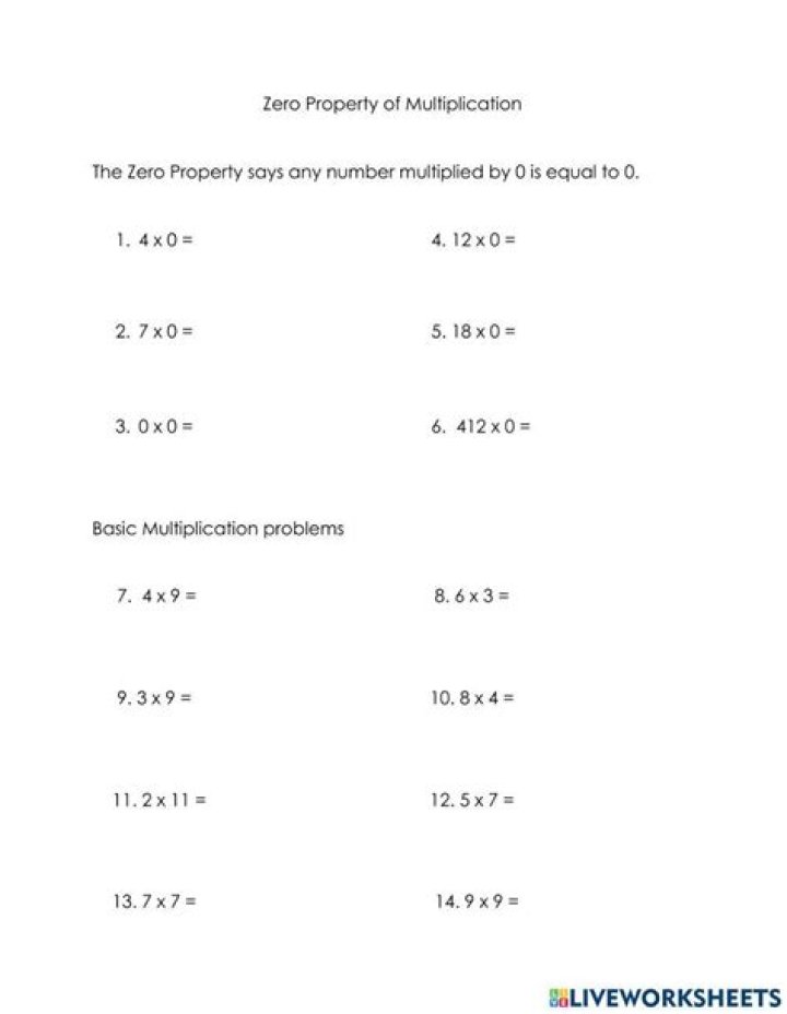 Zero Multiplication Property Calculator